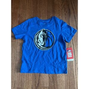 NEW NBA Dallas Mavericks T-Shirt Kids 4T Blue Logo‎ Graphic Tee 9K2T1BCNE